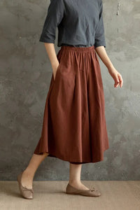 Casual Wide Leg Skirt Pant C2857