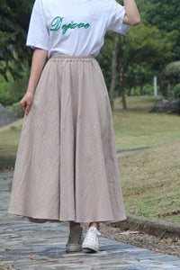 Plain commuter natural waist skirt CYM034-190066