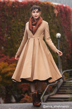 Load image into Gallery viewer, vintage inspired wool princess coat C1744
