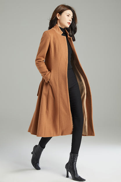 Winter Women Long Wool Coat C2991