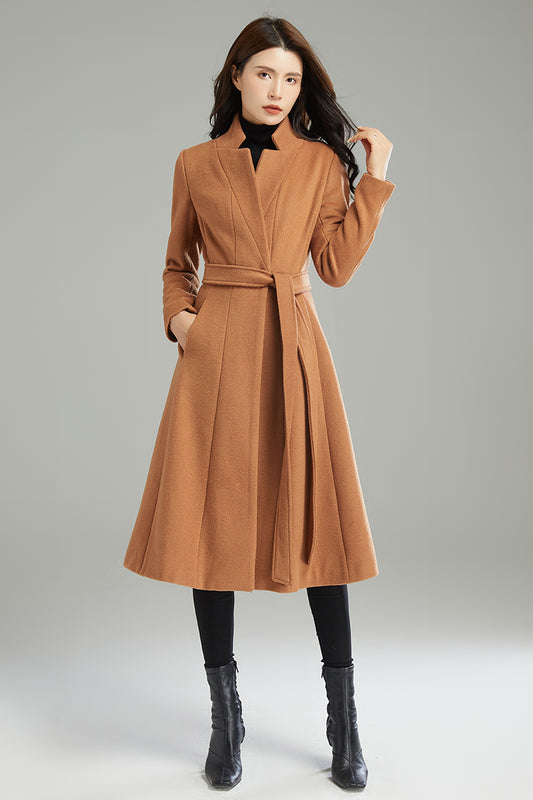 Winter Women Long Wool Coat C2991