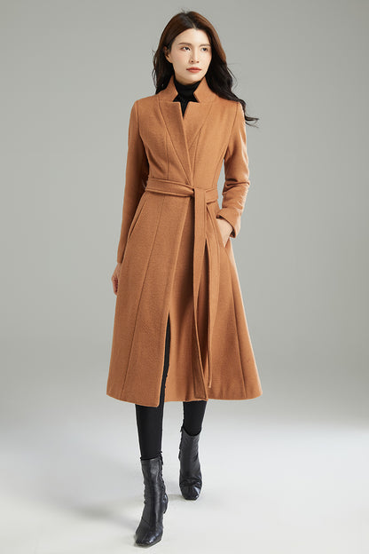 Winter Women Long Wool Coat C2991