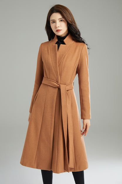 Winter Women Long Wool Coat C2991