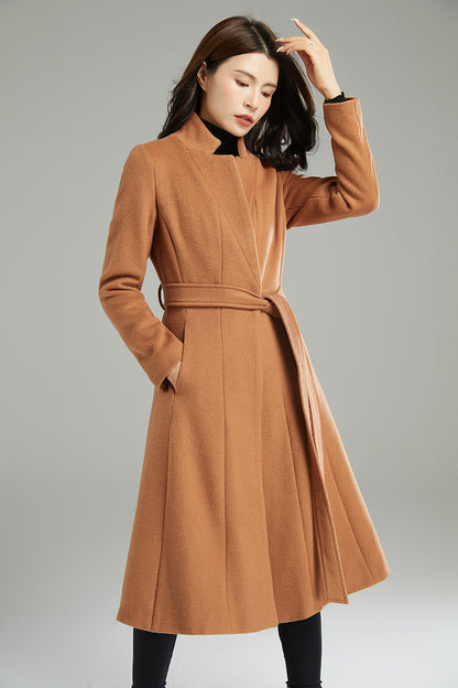 Winter Women Long Wool Coat C2991