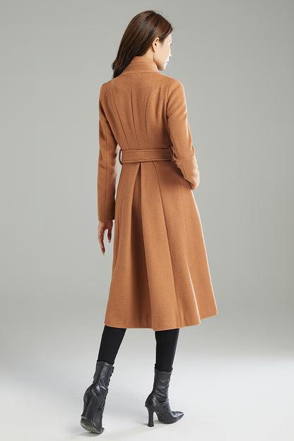 Winter Women Long Wool Coat C2991