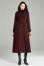 Load image into Gallery viewer, Long Double-breasted Wool Coat C2994,Size 170-US2 #CK2202203
