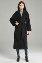 Load image into Gallery viewer, Women Black Casual Wool Coat C3002
