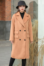 Load image into Gallery viewer, Women&#39;s Winter Double-breasted Wool Coat, Loose Long Wool Jacket Coat C255001
