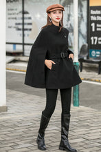 Load image into Gallery viewer, Oversized Wool Poncho Jacket, Winter Fall Short Cloak Coat  C2546
