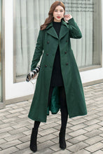 Load image into Gallery viewer, Vintage Inspired Green Wool Coat  C2579
