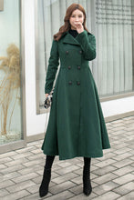Load image into Gallery viewer, Vintage Inspired Green Wool Coat  C2579
