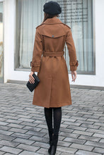 Load image into Gallery viewer, Belted Long Wool Coat Women C2585
