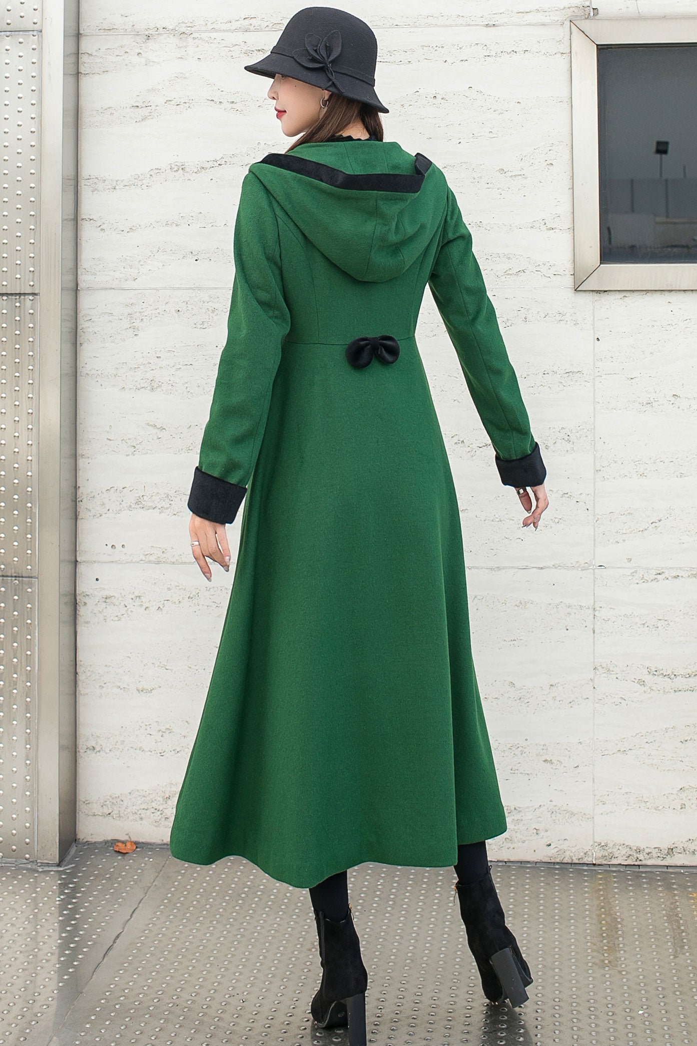 Vintage Inspired Long Wool Princess Coat C2590