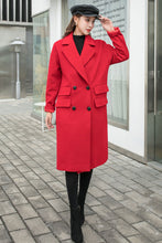 Load image into Gallery viewer, Wool Trench Coat Women C2569
