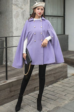 Load image into Gallery viewer, Purple Cloak Coat Women C2571, Size 160-S #CK2101411
