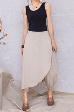 Load image into Gallery viewer, Summer Women Casual Loose Apricot Linen Pants C2798#CK2201363
