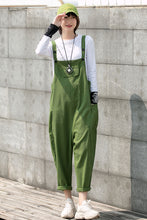 Load image into Gallery viewer, Women Green Linen Overalls C2749
