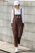 Load image into Gallery viewer, Casual Loose Linen Overalls C2750#CK2200730
