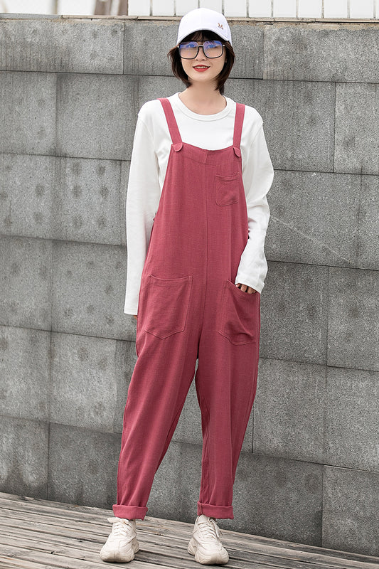 Spring Summer Casual Linen Overalls C2775#CK2200706