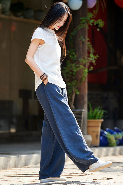 Casual bagy linen pants