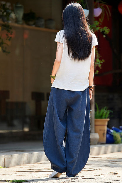 Casual bagy linen pants