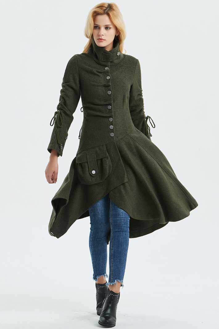 Military wool outlet coat womens