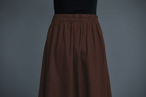 Linen wrap maxi skirt C1651