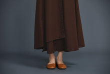 Load image into Gallery viewer, Linen wrap maxi skirt C1651
