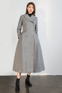 Vintage Inspired Long Wool Princess Coat Women C1758