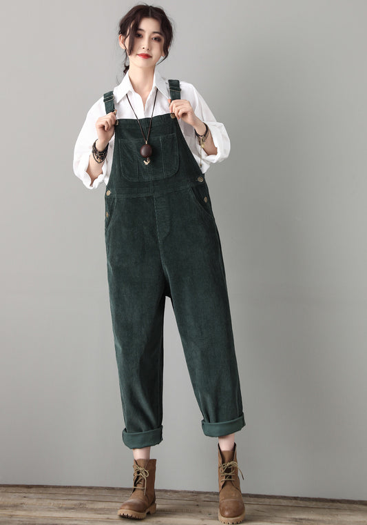 Vintage inspired Casual Comfortable Corduroy Jumpsuit C1808