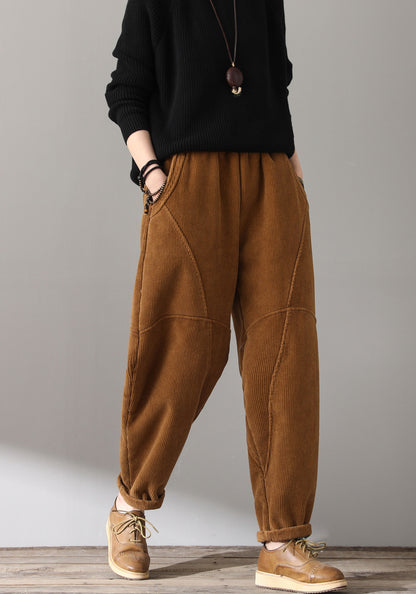 Retro Loose warm Corduroy Pants C1812