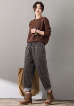 Load image into Gallery viewer, Casual Elastic Waist Corduroy Pants C1815#
