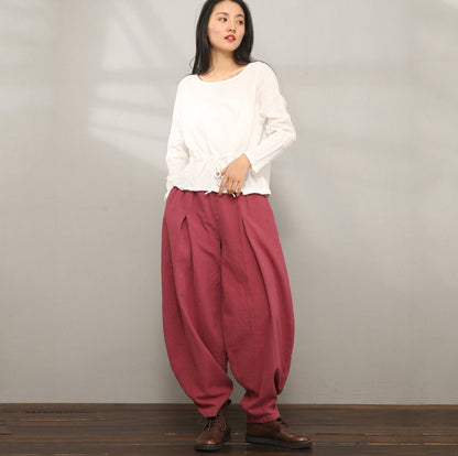 Baggy Women Linen Pants C1986