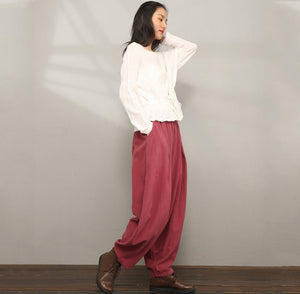 Baggy Women Linen Pants C1986