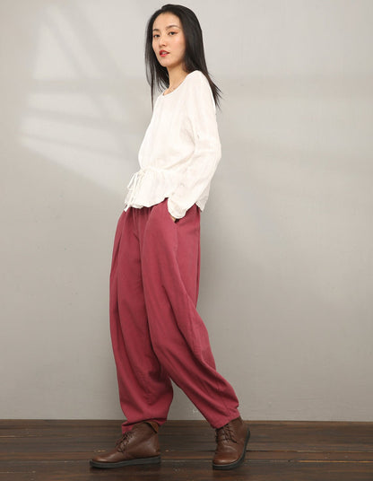 Baggy Women Linen Pants C1986