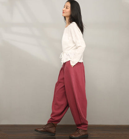 Baggy Women Linen Pants C1986
