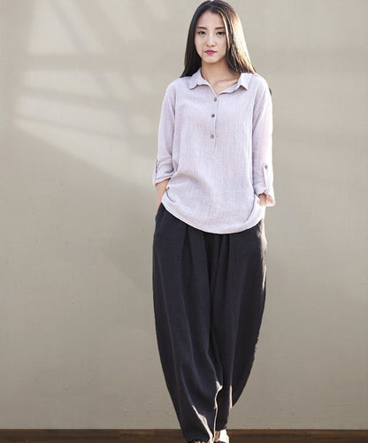 Baggy Women Linen Pants C1986