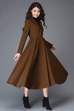Load image into Gallery viewer, Vintage Inspired Long Wool Princess Coat C996
