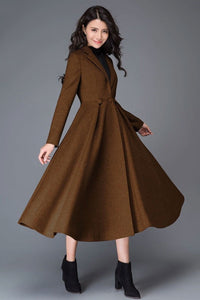 Vintage Inspired Long Wool Princess Coat C996