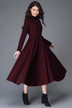 Load image into Gallery viewer, Vintage Inspired Long Wool Princess Coat C996#
