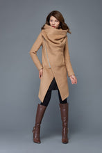 Load image into Gallery viewer, Women&#39;s Asymmetrical Wool Coat C134
