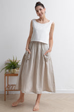 Load image into Gallery viewer, Casual Loose Women Linen Skirt C2928
