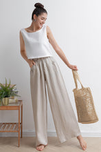 Load image into Gallery viewer, Long Palazzo Wide Leg Linen Pants C2929
