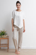 Load image into Gallery viewer, Beige Women Casual Linen Pants C2934
