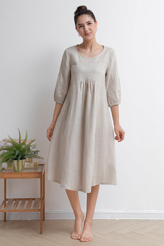 Summer Women Long Linen Dress C2936