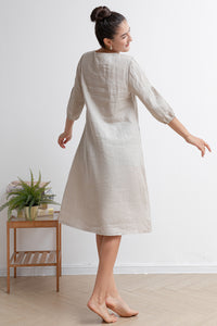 Summer Women Long Linen Dress C2936
