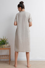 Load image into Gallery viewer, Women Summer V-neck Linen Dress C2937
