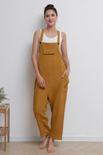 Load image into Gallery viewer, Yellow Casual Long Linen Overalls C2943
