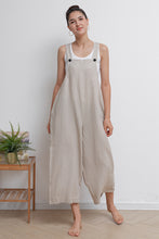 Load image into Gallery viewer, Women Casual Beige Linen Overalls C2944
