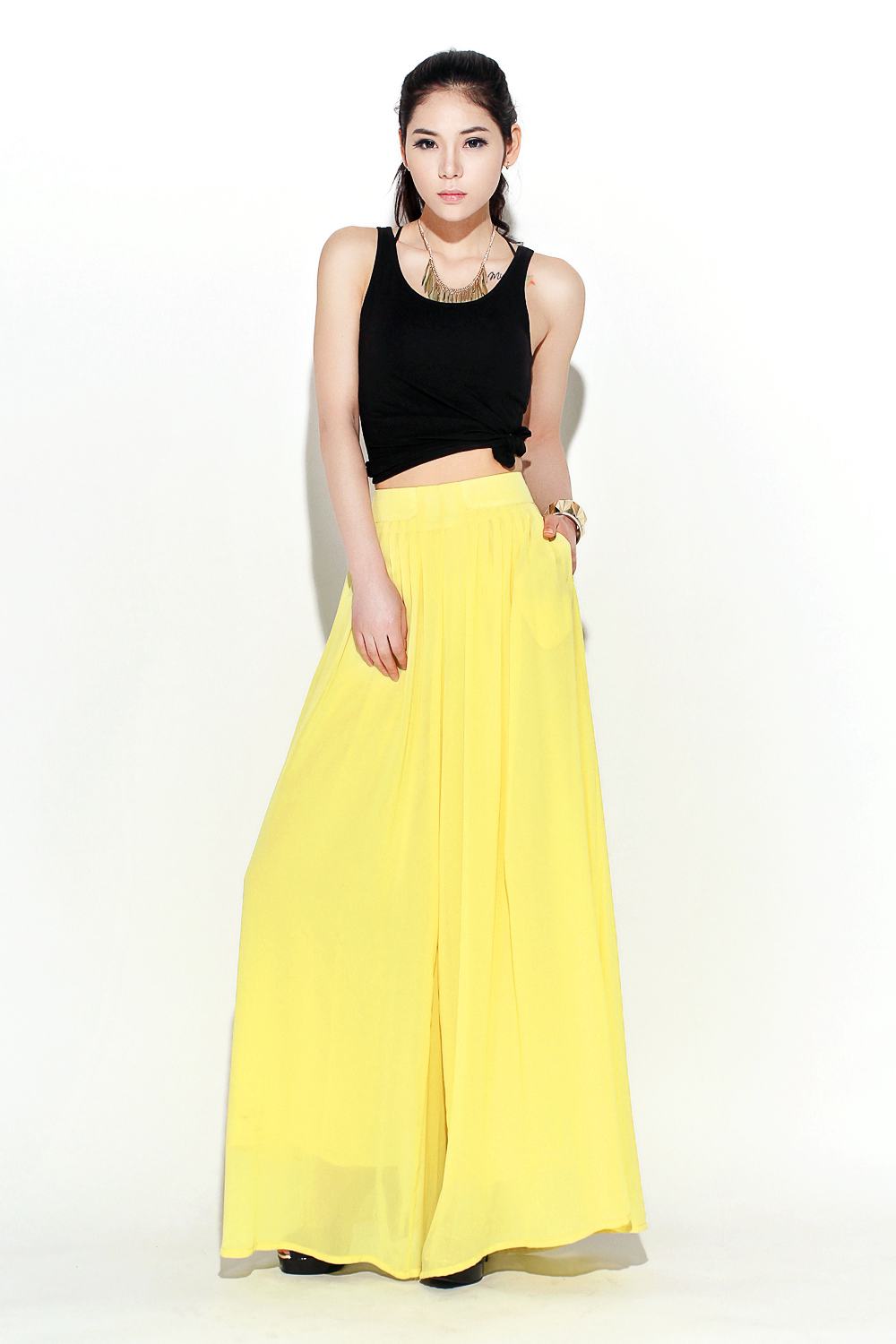 chiffon pants